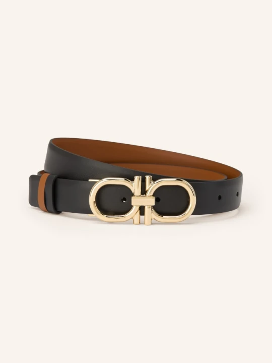 Zdjęcie produktu Ferragamo Skórzany Pasek Dwustronny schwarz brązowy