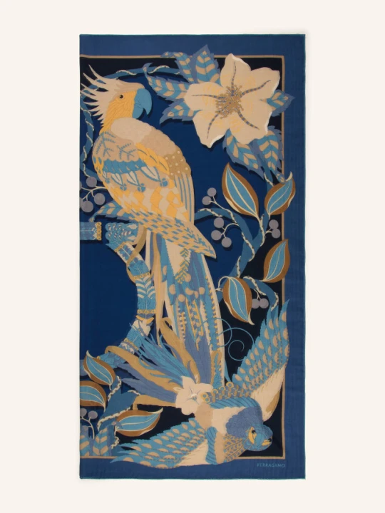 Zdjęcie produktu Ferragamo Szal Amazzonia Z Kaszmiru blau