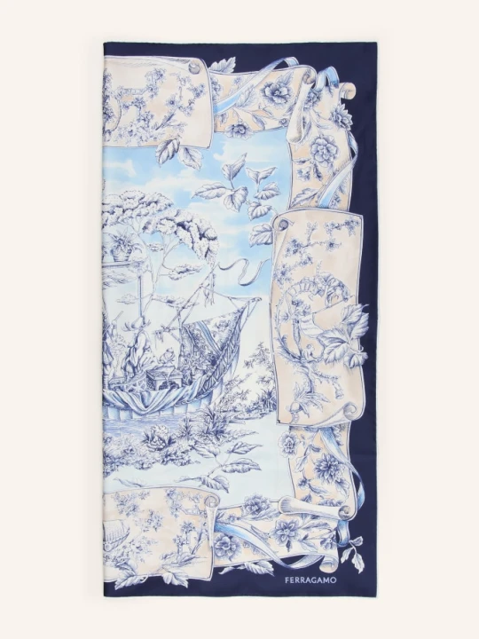 Zdjęcie produktu Ferragamo Szalik Jedwabny blau
