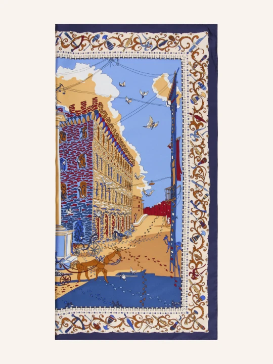 Zdjęcie produktu Ferragamo Szalik Jedwabny blau