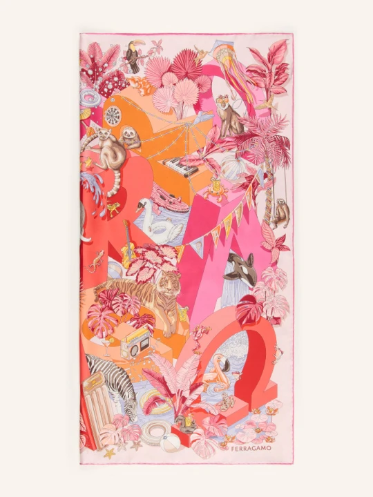 Zdjęcie produktu Ferragamo Szalik Jedwabny rosa różowy