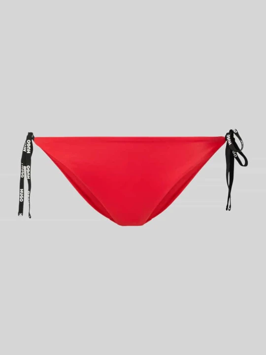 Zdjęcie produktu Figi bikini w kroju regular fit z detal z logo Hugo Czerwony