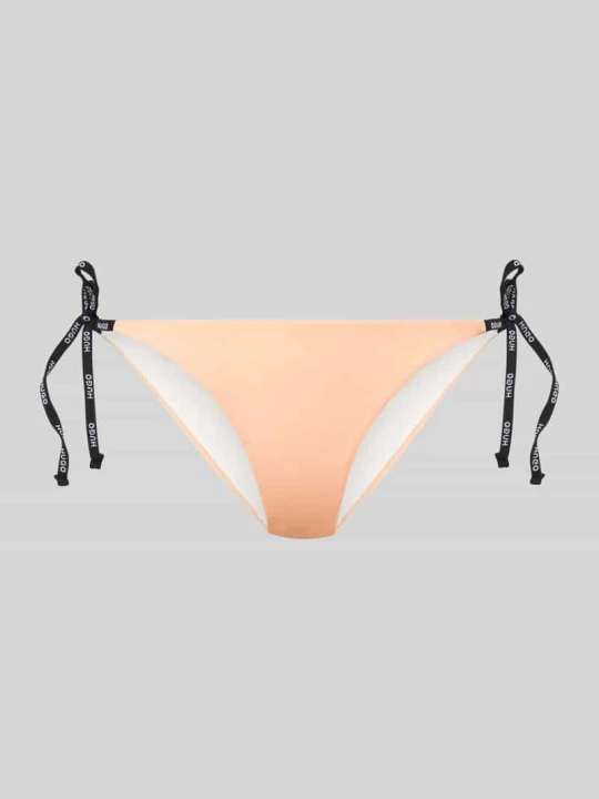 Zdjęcie produktu Figi bikini wiązane z detalami z logo Hugo Morelowy