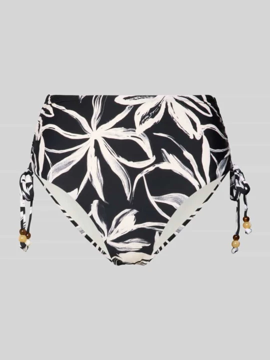 Zdjęcie produktu Figi bikini z aplikacją z metką model 'ABSTRACT FLORAL HIGH WAIS' Marc O'Polo Czarny