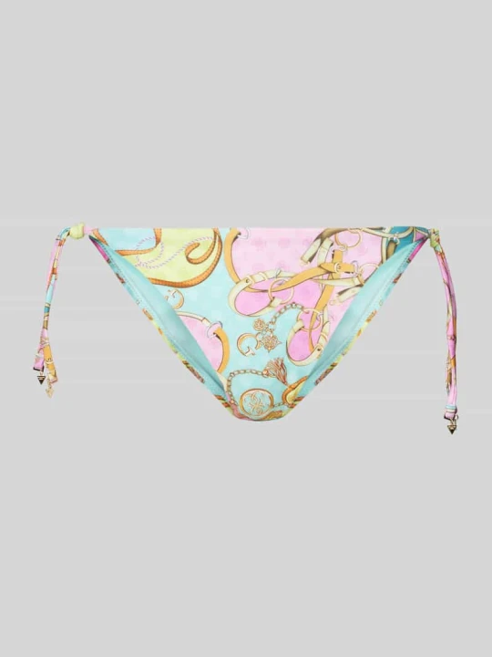Zdjęcie produktu Figi bikini z bocznym wiązaniem Guess Jasnoturkusowy