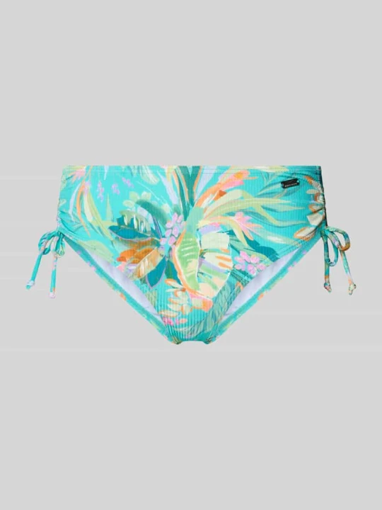 Zdjęcie produktu Figi bikini z bocznymi marszczeniami model 'Sandra' Venice Beach Turkusowy