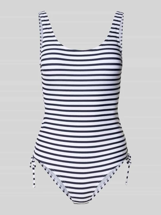 Zdjęcie produktu Kostium kąpielowy z bocznymi wiązaniami model ‘Summer’ Venice Beach Ciemnoniebieski