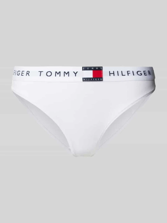 Zdjęcie produktu Figi bikini z elastycznym pasem z logo model ‘TH Heritage’ Tommy Hilfiger Biały