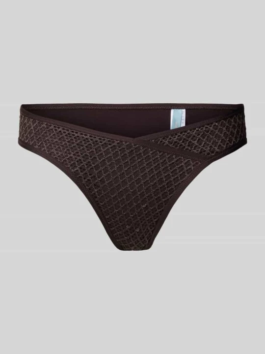 Zdjęcie produktu Figi bikini z fakturowanym wzorem model 'TOMAR' MARIE JO Ciemnobrązowy