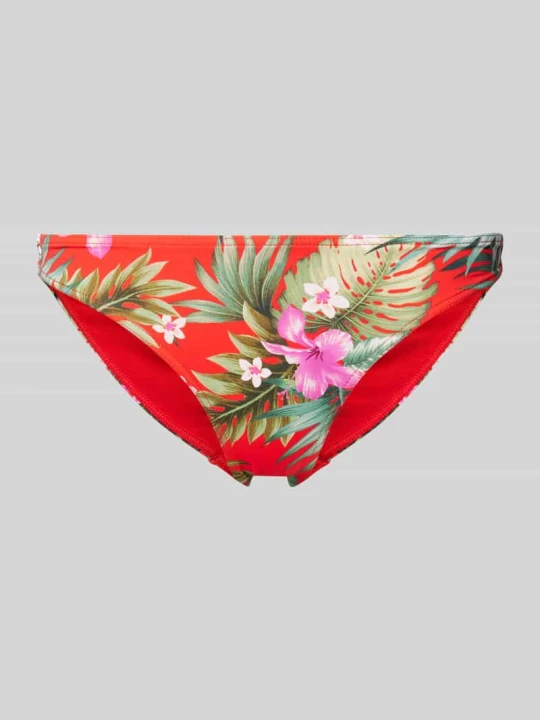 Zdjęcie produktu Figi bikini z kwiatowym nadrukiem model ‘MAHALO’ Banana Moon Czerwony