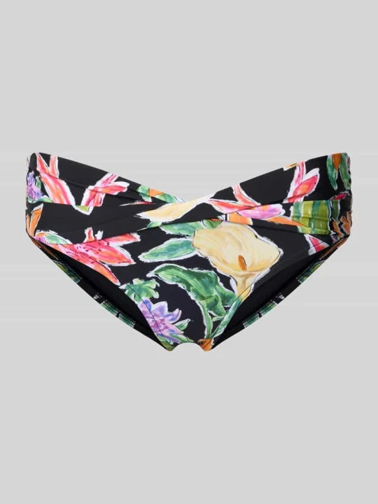 Zdjęcie produktu Figi bikini z kwiatowym wzorem Seafolly Czarny