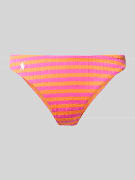 Zdjęcie produktu Figi bikini z nadrukiem na całej powierzchni model 'CABLESTRIPE' Polo Ralph Lauren Mocnoróżowy