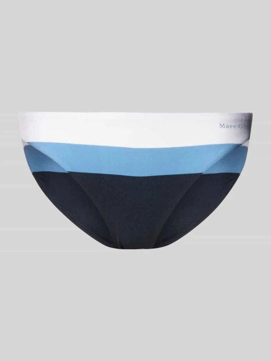 Zdjęcie produktu Dół od bikini z nadrukiem z logo Marc O'Polo Ciemnoniebieski
