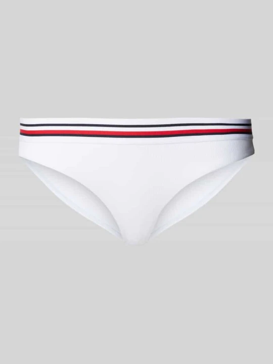 Zdjęcie produktu Figi bikini z taśmą z logo Tommy Hilfiger Biały