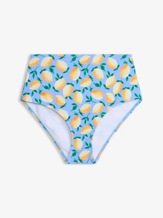 Zdjęcie produktu Figi bikini z wysokim stanem BonPrix niebieski