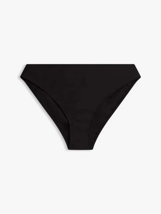 Zdjęcie produktu Figi bikini z wysoko wyciętymi nogawkami (zestaw 2 szt.) BonPrix czarny