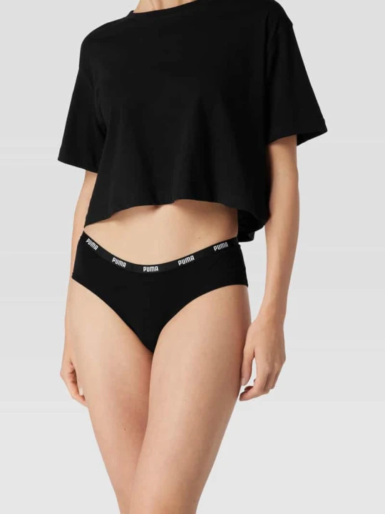 Zdjęcie produktu Hipstery z dodatkiem streczu w zestaw 3 szt. Puma Czarny