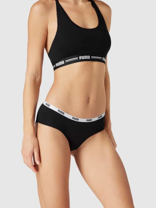 Zdjęcie produktu Hipstery z dodatkiem streczu w zestaw 3 szt. Puma Jasnoszary