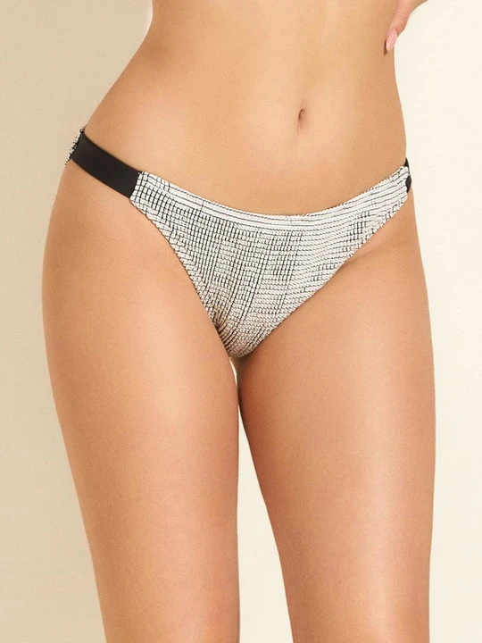 Zdjęcie produktu Figi kąpielowe z lycry typu tanga z ozdobną struktura Jawa 2 POUPEE