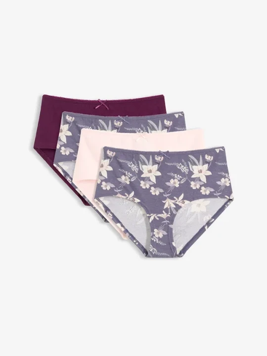 Zdjęcie produktu Figi maxi panty (4 pary) BonPrix różowy