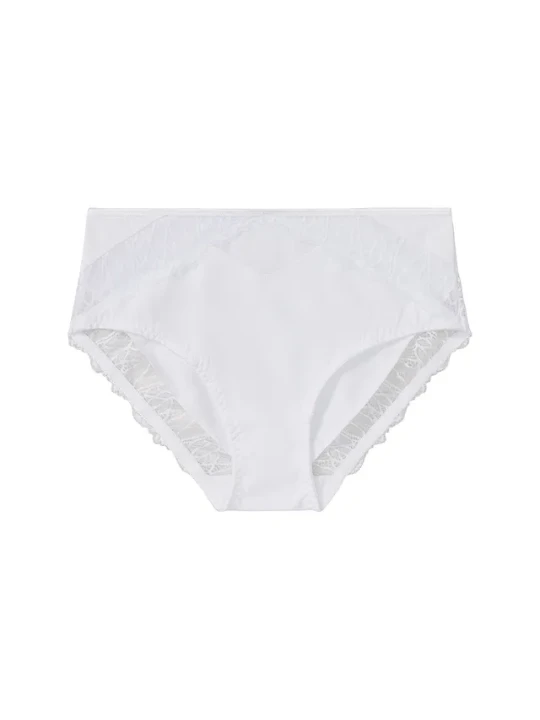 Zdjęcie produktu Figi maxi z delikatną koronką BonPrix biały