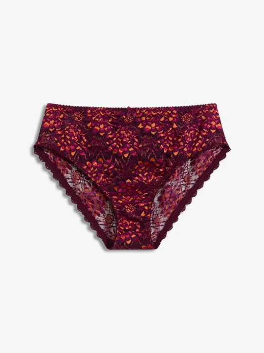 Zdjęcie produktu Figi maxi z delikatnej koronki BonPrix czerwony