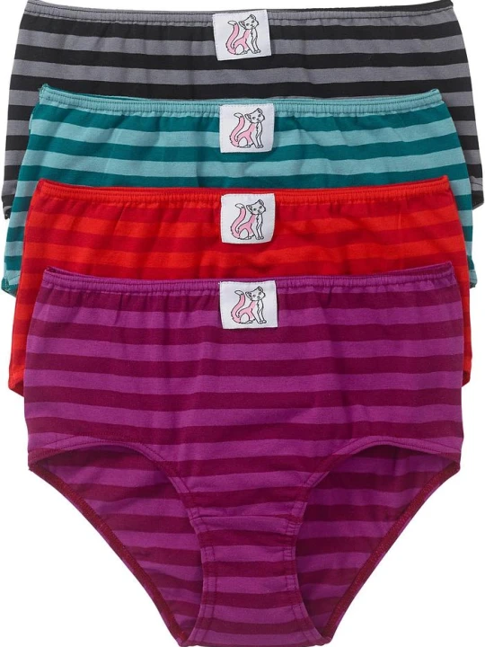 Zdjęcie produktu Figi maxi z miękką bawełną (4 pary) BonPrix czerwony