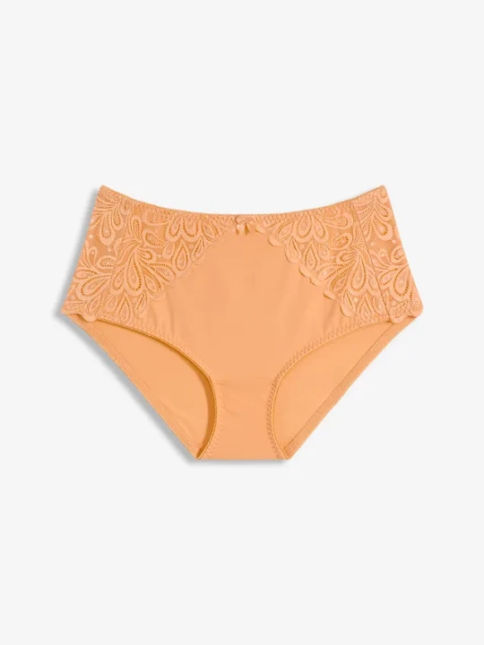 Zdjęcie produktu Figi modelujące z delikatną koronką BonPrix pomarańczowy