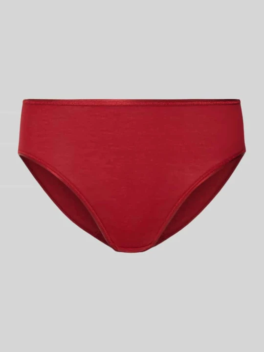 Zdjęcie produktu Figi o kroju slim fit z czystej bawełny model ‘Midi’ Hanro Czerwony