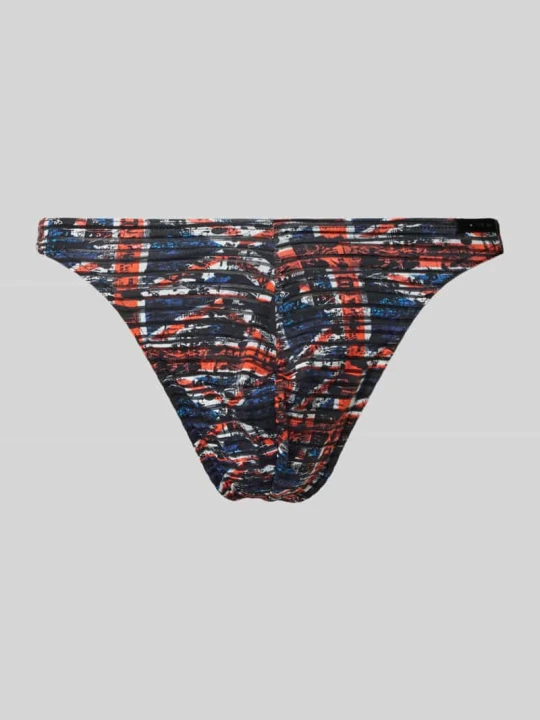 Zdjęcie produktu figi o kroju slim fit z fakturowanym wzorem model 'Malcom' HOM Czerwony