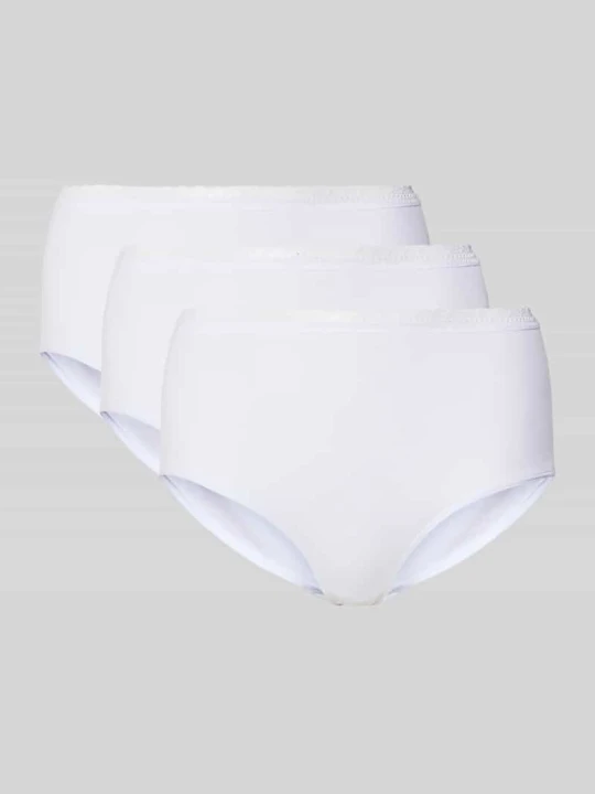 Zdjęcie produktu Figi o kroju slim fit z mieszanki bawełny w zestaw 3 szt. Schiesser Biały