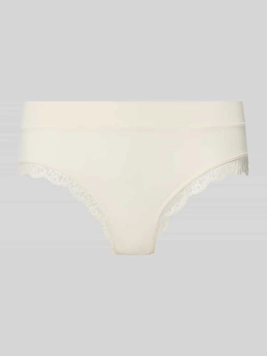 Zdjęcie produktu Figi o kroju slim fit z obszyciem koronką Schiesser Złamany biały