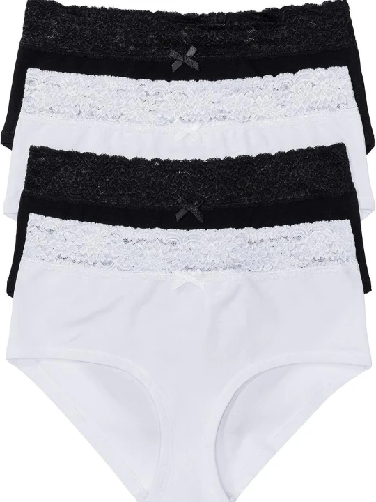 Zdjęcie produktu Figi panty maxi (4 pary) BonPrix czarny