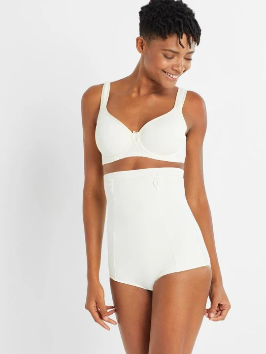 Zdjęcie produktu Figi panty shape z wysoką talią i silnym stopniem modelowania sylwetki BonPrix biały