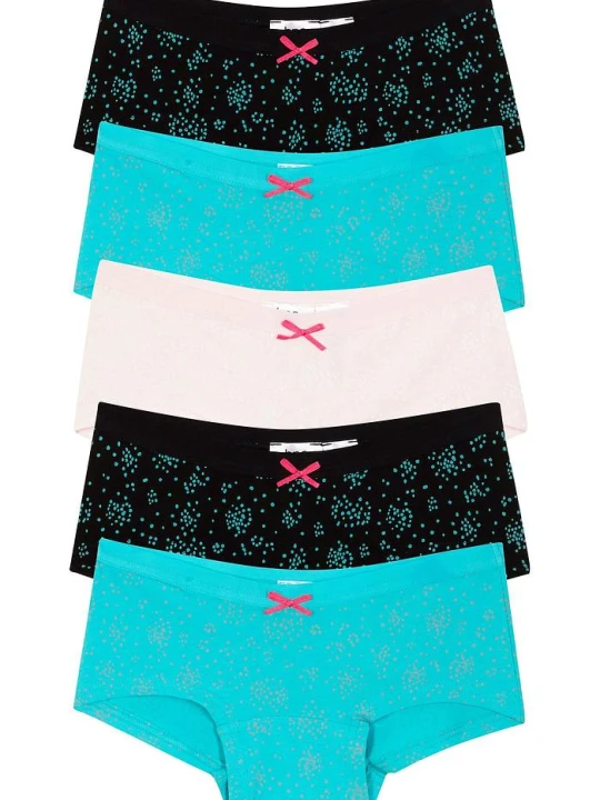 Zdjęcie produktu Figi panty z miękką bawełną (5 par) BonPrix niebieski