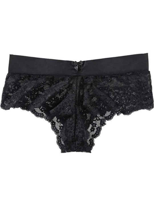 Zdjęcie produktu Figi panty z subtelnej koronki BonPrix czarny