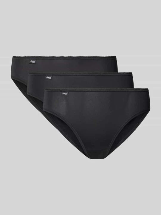 Zdjęcie produktu Figi z detalem z logo w zestaw 3 szt. Sloggi Czarny