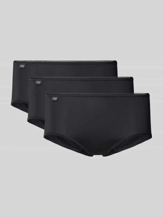 Zdjęcie produktu Figi z detalem z logo w zestaw 3 szt. Sloggi Czarny