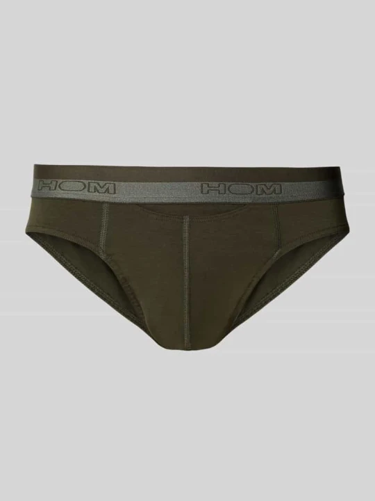 Zdjęcie produktu Slip z elastycznym paskiem z logo HOM Khaki