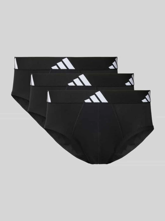 Zdjęcie produktu Figi z elastycznym paskiem z logo w zestawie 3 szt. model ‘Active Flex’ Adidas Czarny