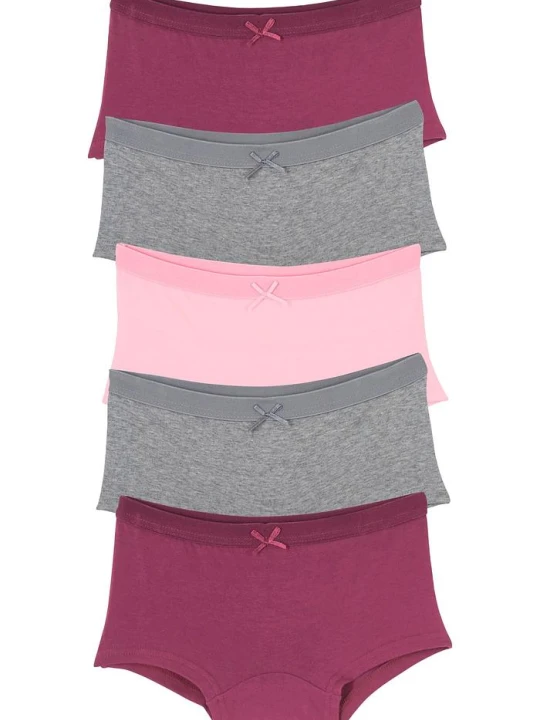 Zdjęcie produktu Figi panty z miękką bawełną (5 par) BonPrix szary