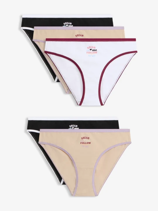Zdjęcie produktu Figi z miękką bawełną (5 par) BonPrix beżowy