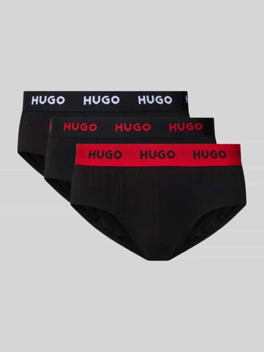 Zdjęcie produktu Figi z Mieszanka bawełny w Zestaw 3 szt. Model 'HIPBRIEF' Hugo Czarny