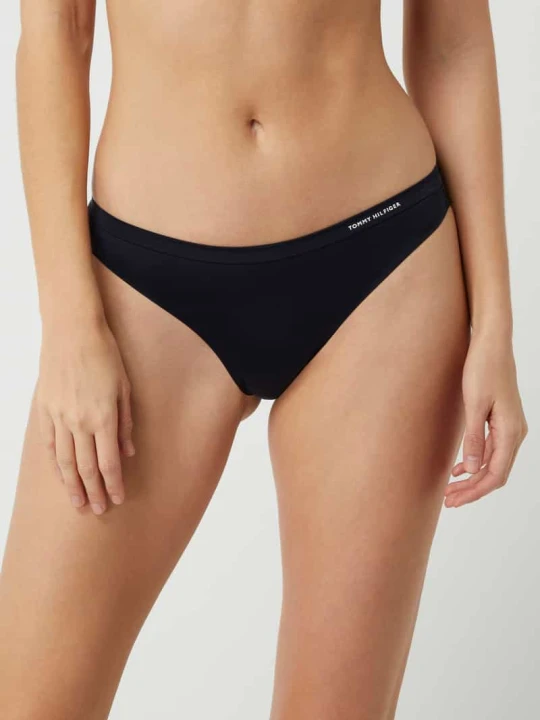 Zdjęcie produktu Figi z półprzezroczystego materiału model ‘Tailored Comfort’ Tommy Hilfiger Granatowy