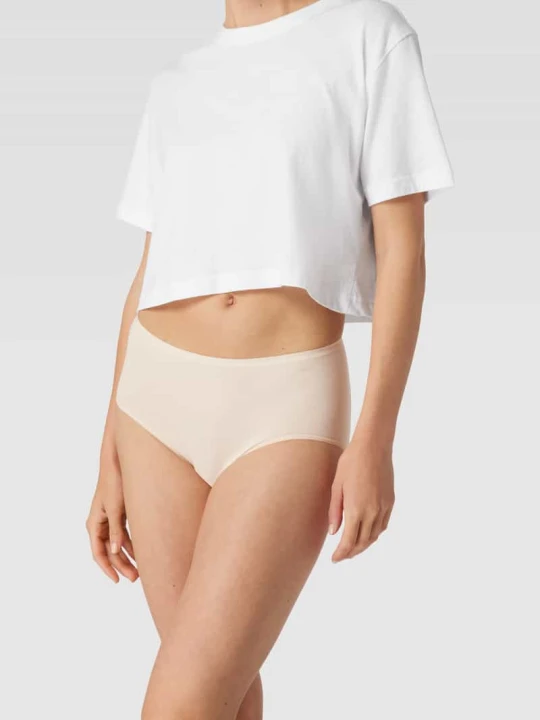 Zdjęcie produktu Figi z nadrukiem z logo model ‘Superfine’ Mey Beżowy