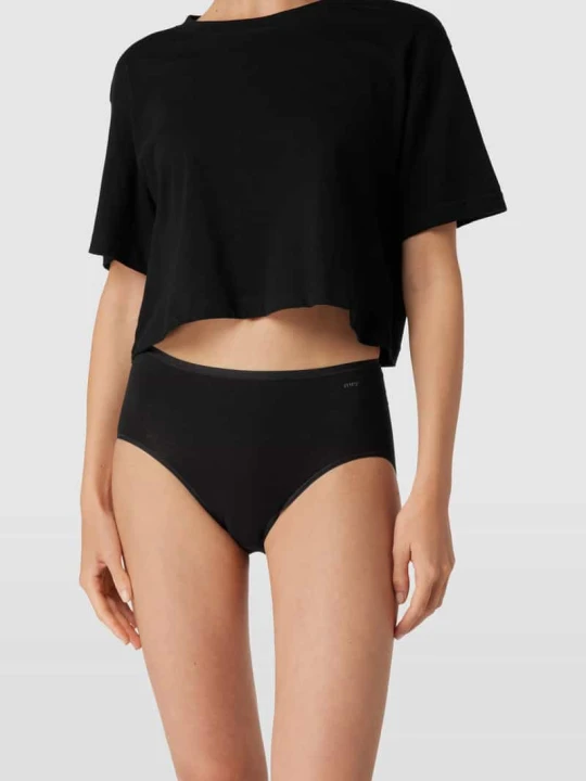 Zdjęcie produktu Figi z nadrukiem z logo model ‘Superfine’ Mey Czarny