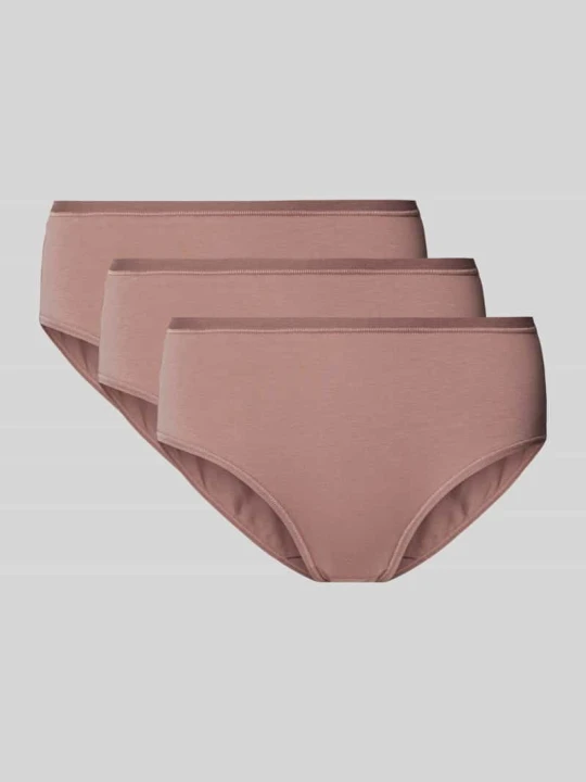 Zdjęcie produktu Figi z nadrukiem z logo w zestawie 3 szt. model ‘GO DAILY’ Sloggi Ziemisty brązowy