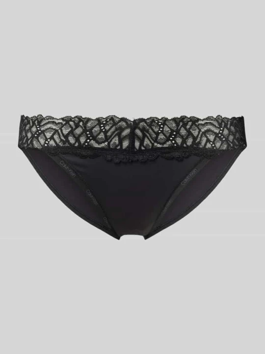 Zdjęcie produktu Figi z obszyciem koronką Calvin Klein Czarny