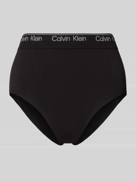 Zdjęcie produktu Figi z wysokim stanem i pasem z logo Calvin Klein Czarny