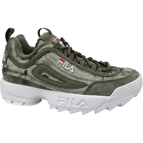 Zdjęcie produktu Fila Disruptor S Wmn Low 1010555-50I, Damskie, Zielone, buty sneakers, skóra zamszowa, rozmiar: 36
